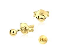 14K Gold Stud Earring 14KY-STS-6154 (MOQ 10 pcs)